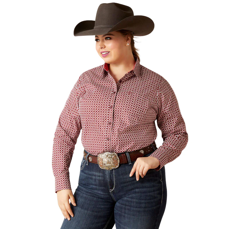 Ariat Women's Wrinkle Resist Kirby Stretch Shirt - Raleigh Geo - Image 5