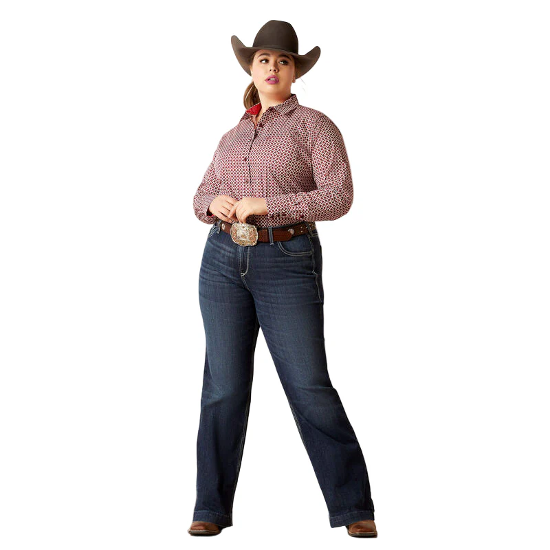 Ariat Women's Wrinkle Resist Kirby Stretch Shirt - Raleigh Geo - Image 6