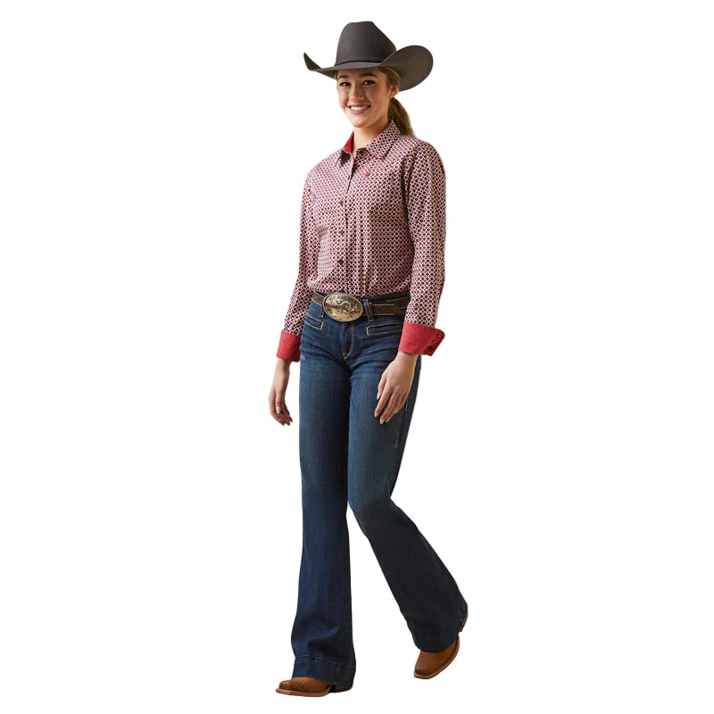 Ariat Women's Wrinkle Resist Kirby Stretch Shirt - Raleigh Geo - Image 7