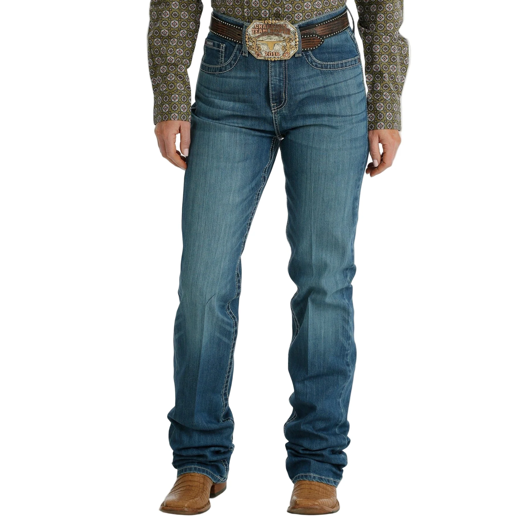 Cinch Women's Emerson Relaxed Fit Jeans - Medium Stonewash