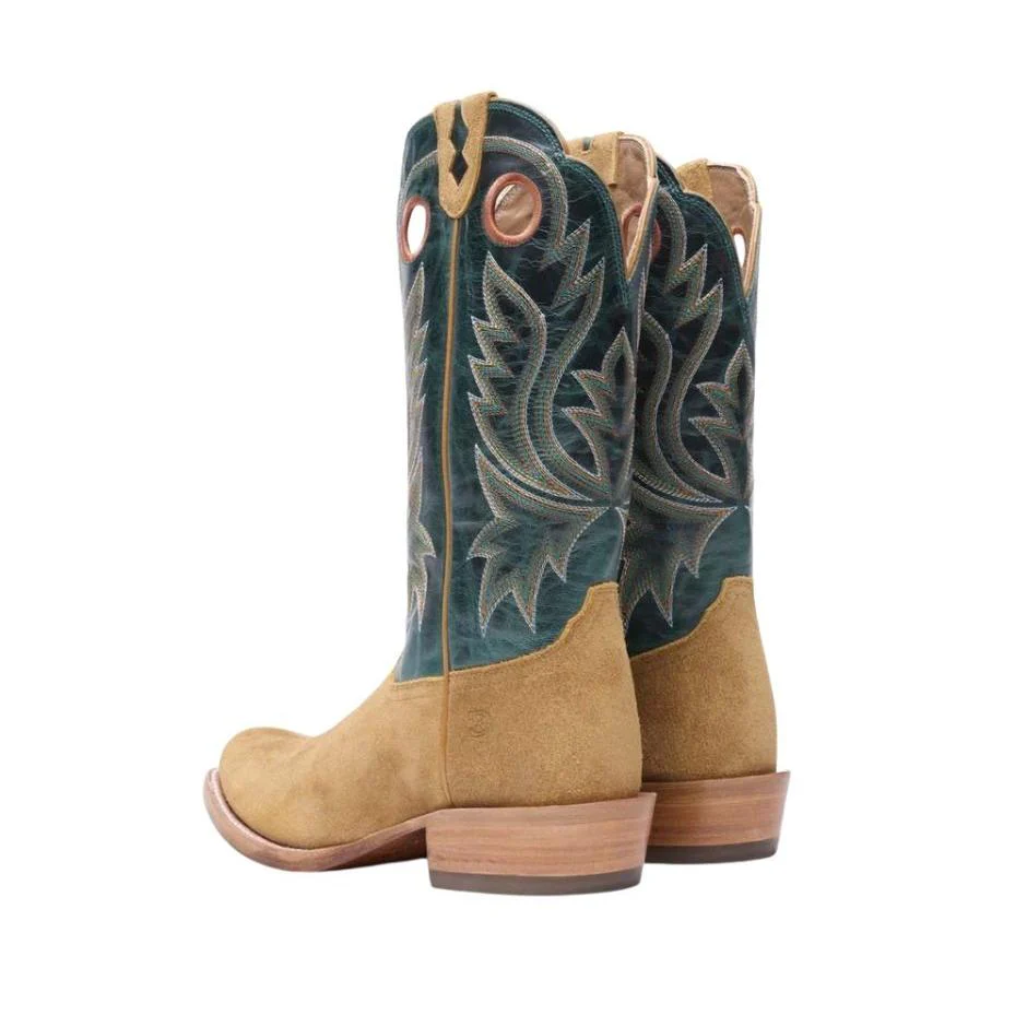 Durango Men's PRCA Collection Roughout Western Boots - Goldenrod/Deep Teal - Image 3