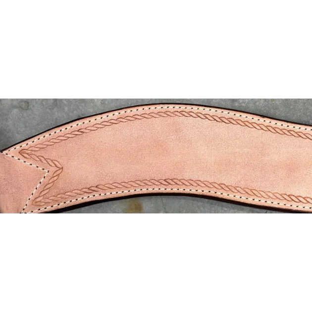 Irvine Rough Out Rope Border Tripping Breast Collar - Natural