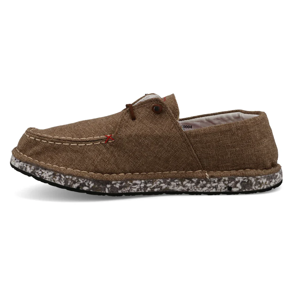 Twisted X Men's Circular Project Boat Shoe - Brown Linen - Image 2