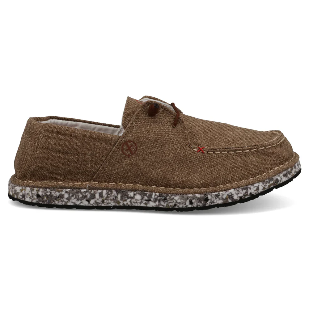 Twisted X Men's Circular Project Boat Shoe - Brown Linen - Image 3
