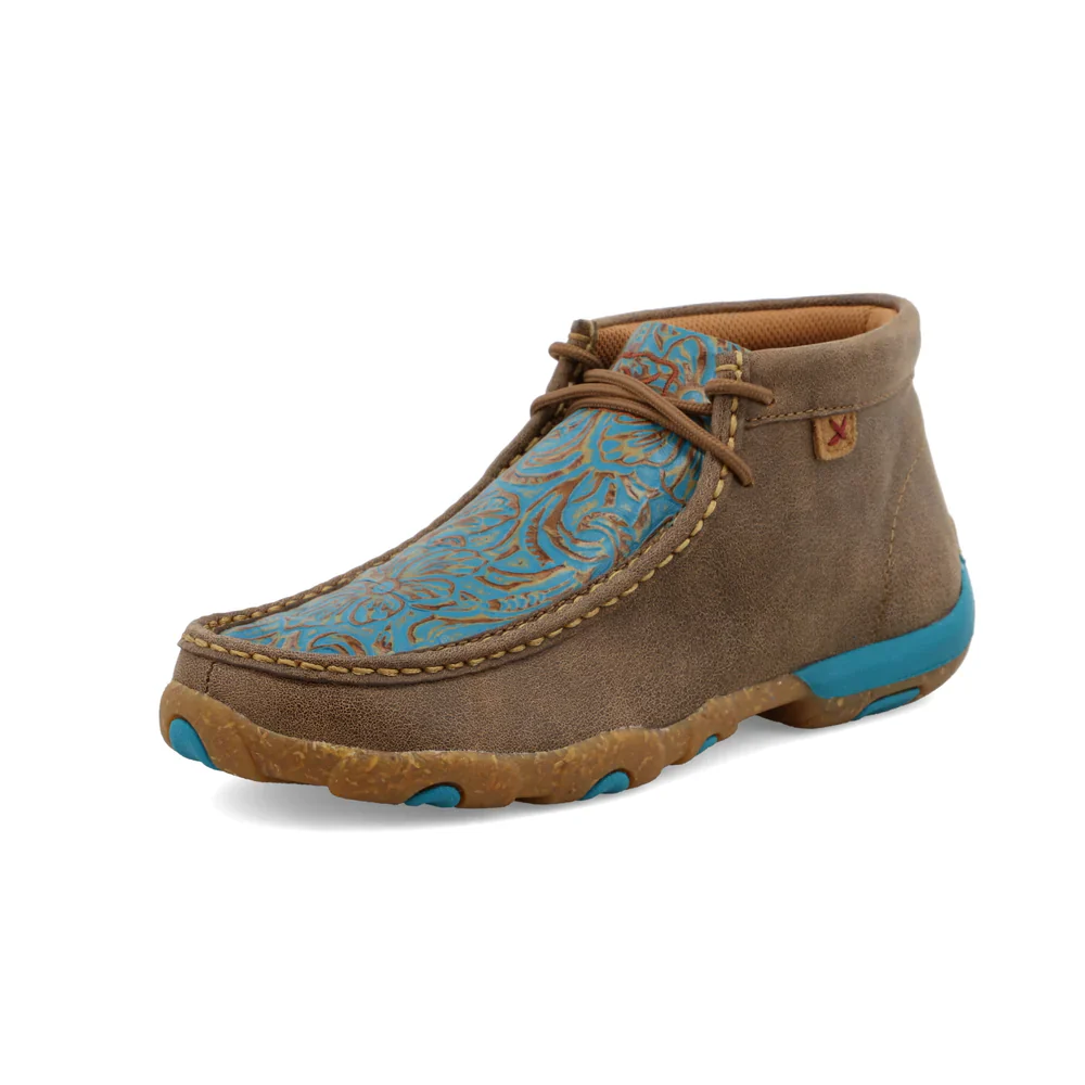 Twisted X Women's Chukka Driving Moc - Brown/Turquoise - Image 2