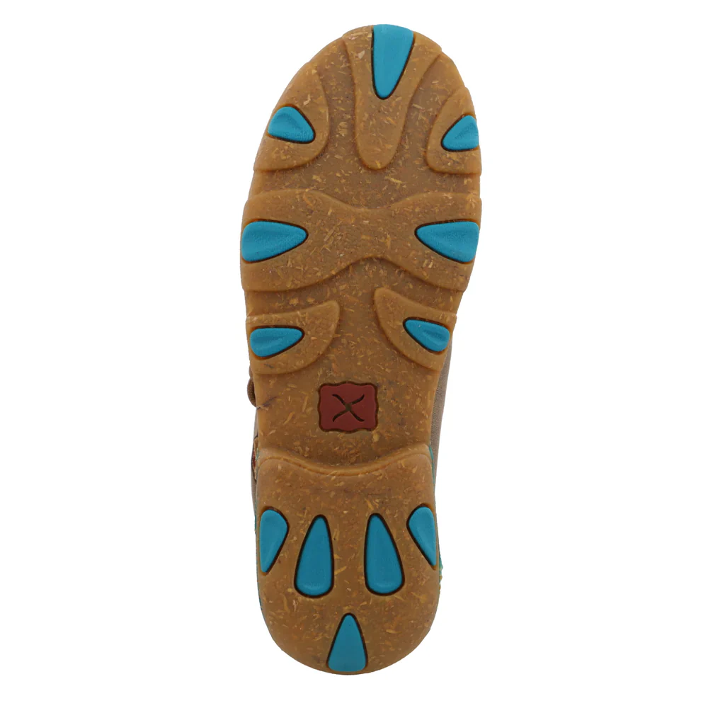 Twisted X Women's Chukka Driving Moc - Brown/Turquoise - Image 4