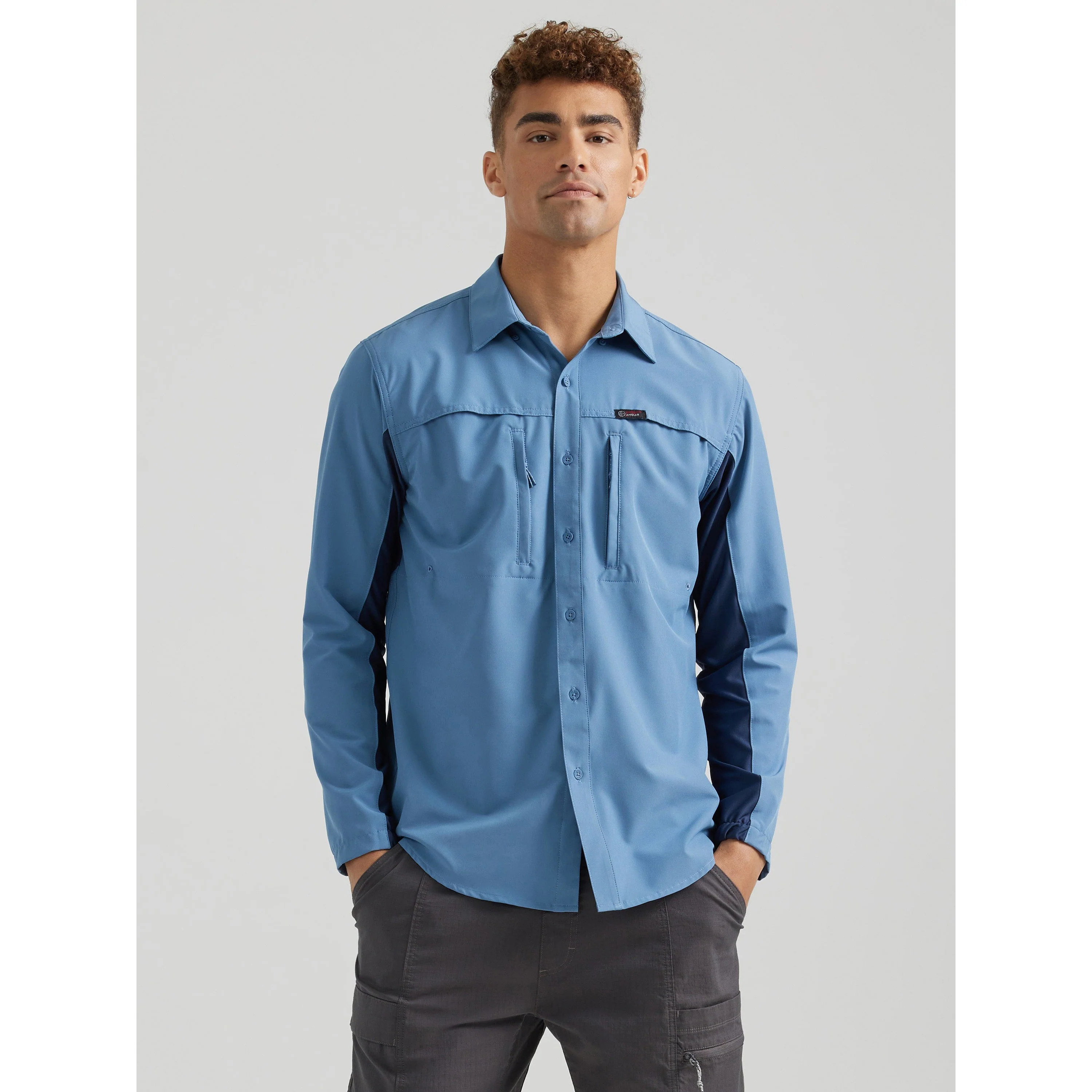Wrangler Men's ATG Long Sleeve Valley Lake Shirt - Monument