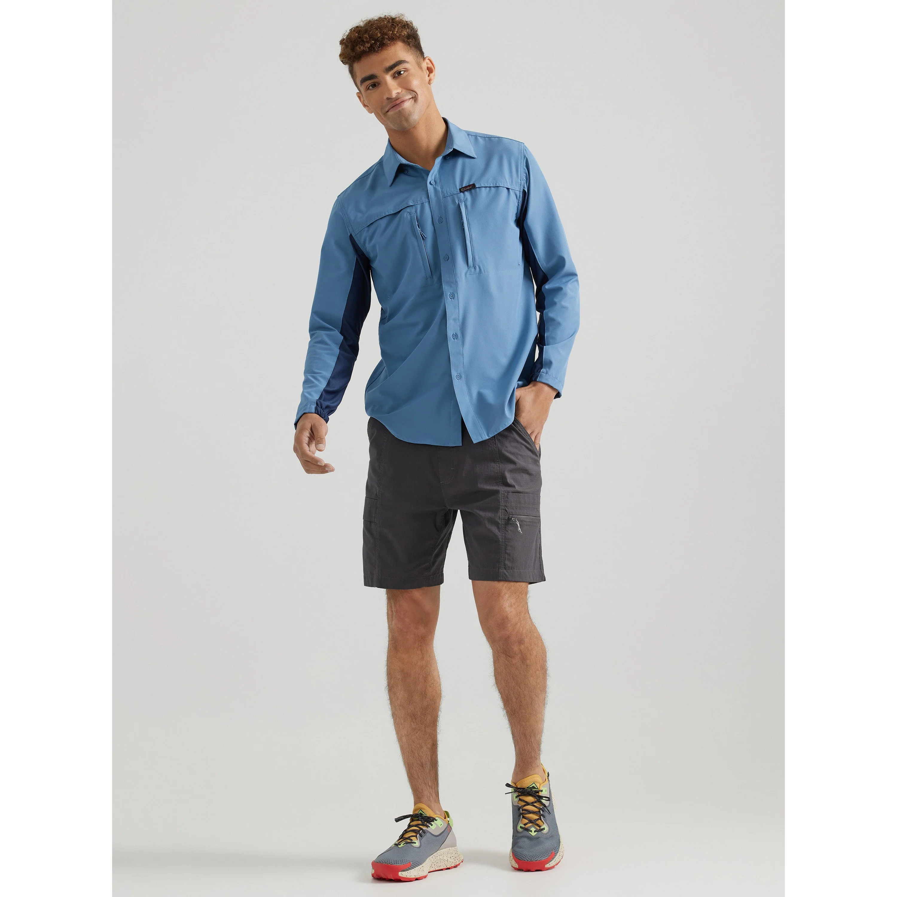 Wrangler Men's ATG Long Sleeve Valley Lake Shirt - Monument - Image 2