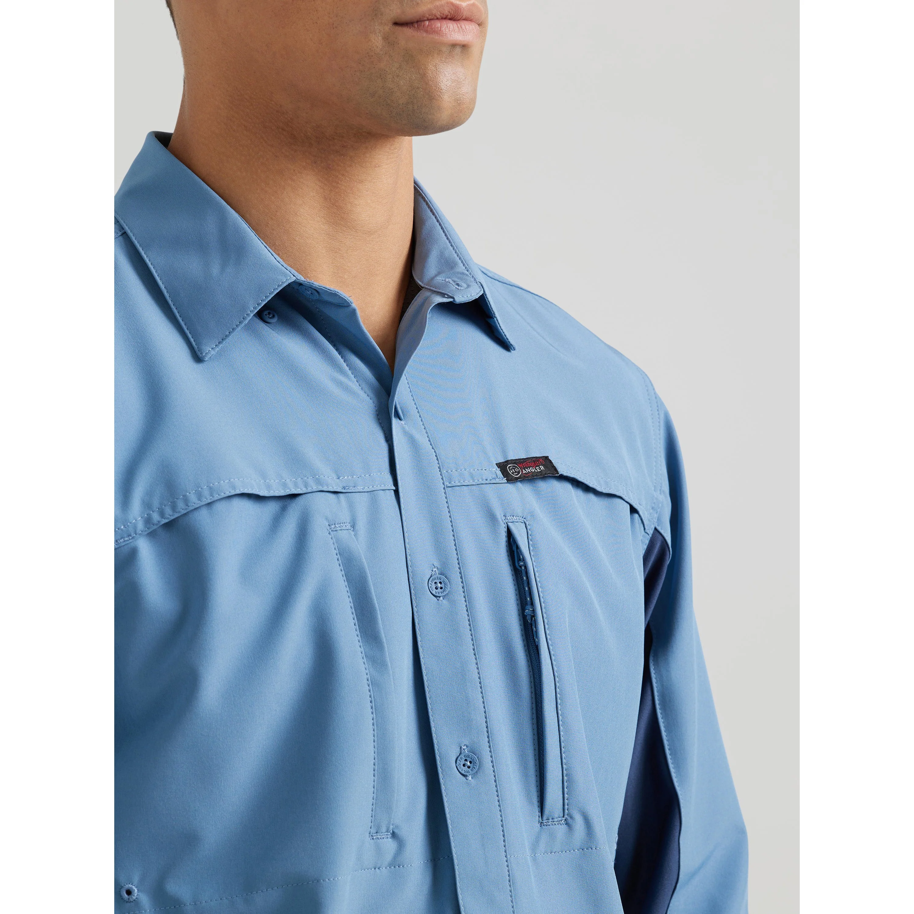 Wrangler Men's ATG Long Sleeve Valley Lake Shirt - Monument - Image 6