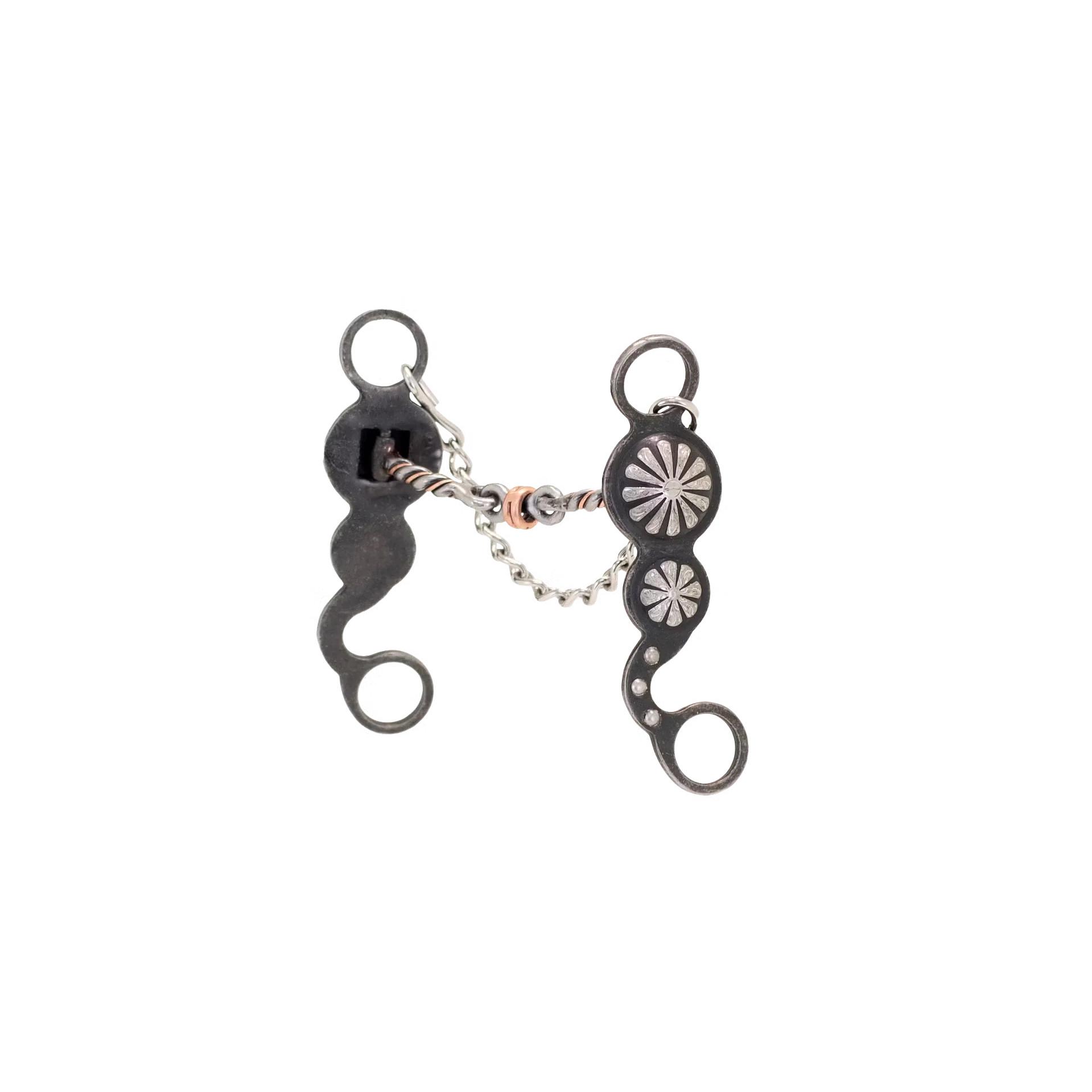 Cowboy Tack Nellie Miller Double Concho Dog Bone Twisted Bit