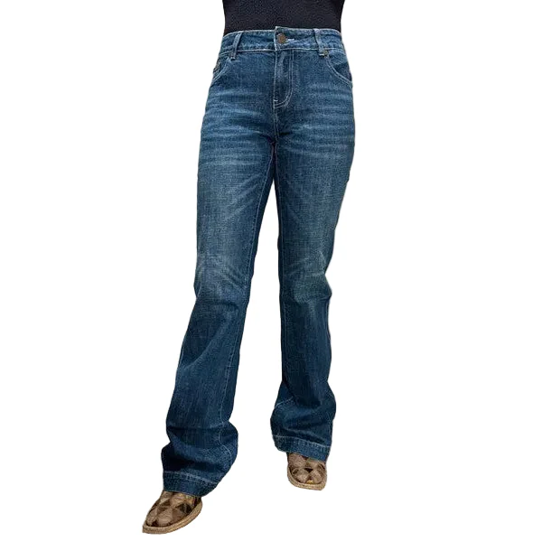 Cowgirl Couture Wide Leg Trouser Jeans - Dark Wash - Image 2