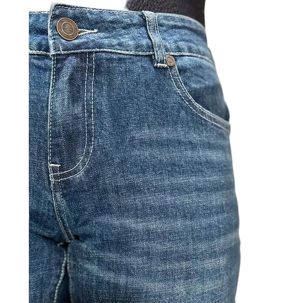 Cowgirl Couture Wide Leg Trouser Jeans - Dark Wash - Image 3