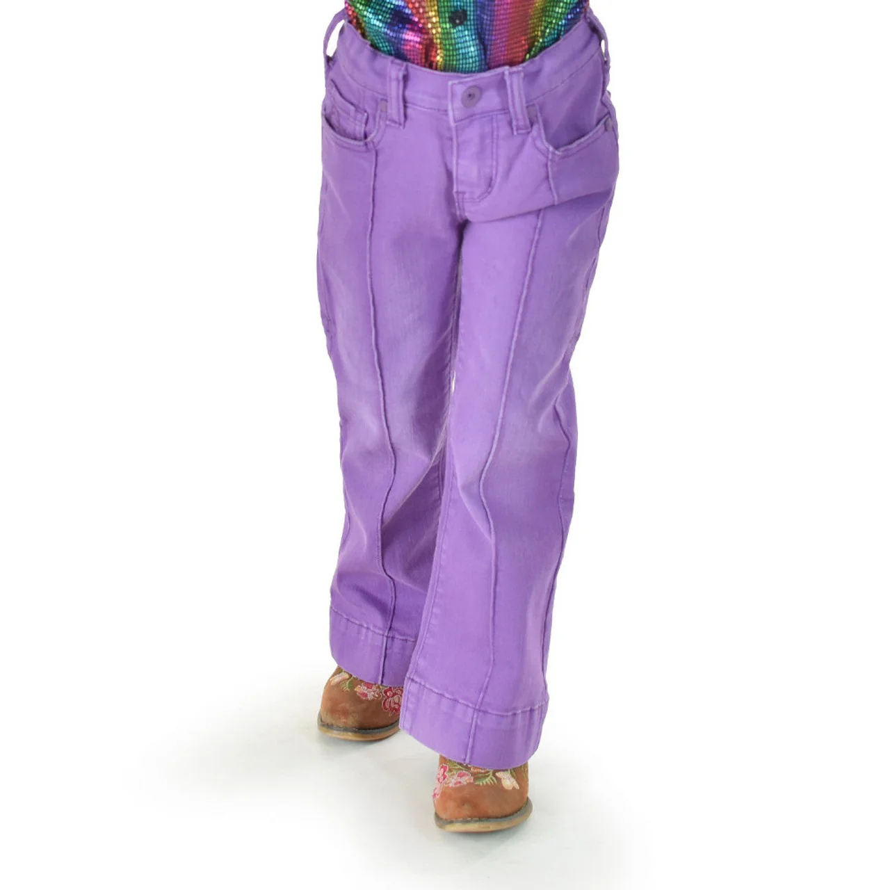 Cowgirl Tuff Girl's Grape Escape Trouser Jean - Purple - Image 3