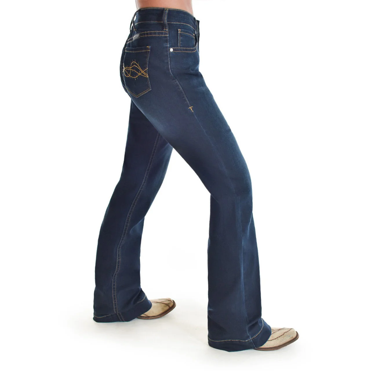 Cowgirl Tuff Women's Indigo Classic Jean - Dark Wash - Image 3