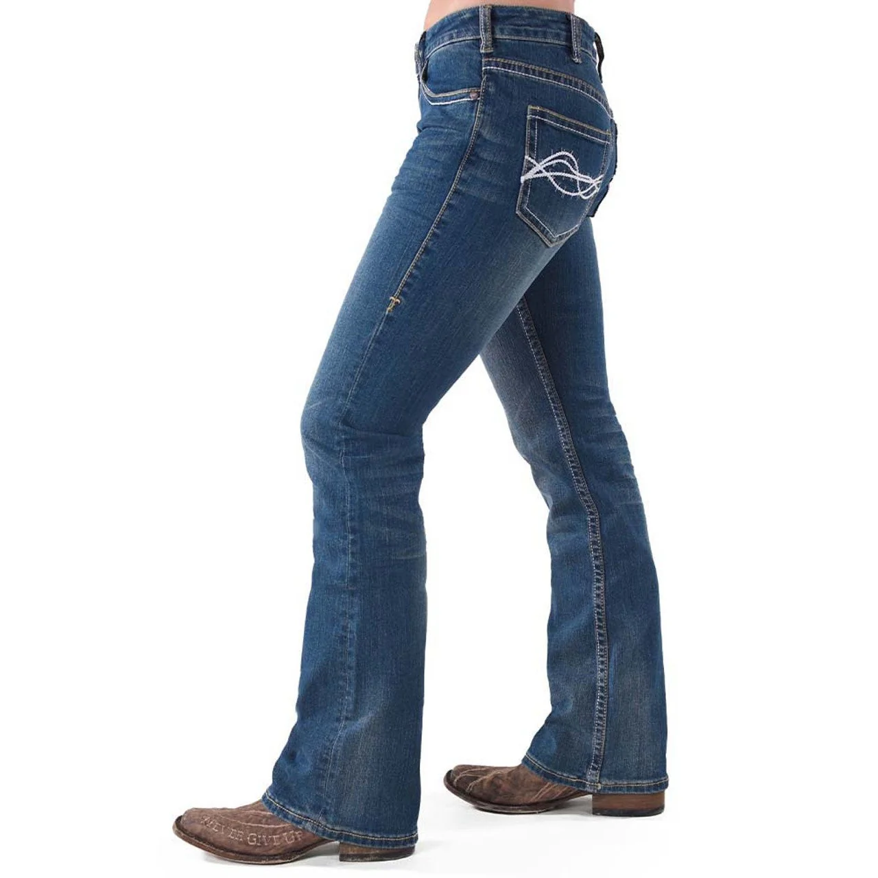 Cowgirl Tuff Women's Don't Fence Me In Jeans - Medium Wash - Image 2
