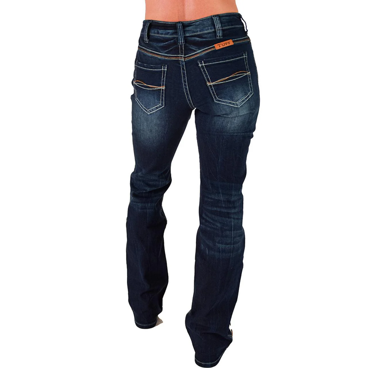 Cowgirl Tuff Women's Competitor Boot Cut Jeans- Medium Wash - Image 2
