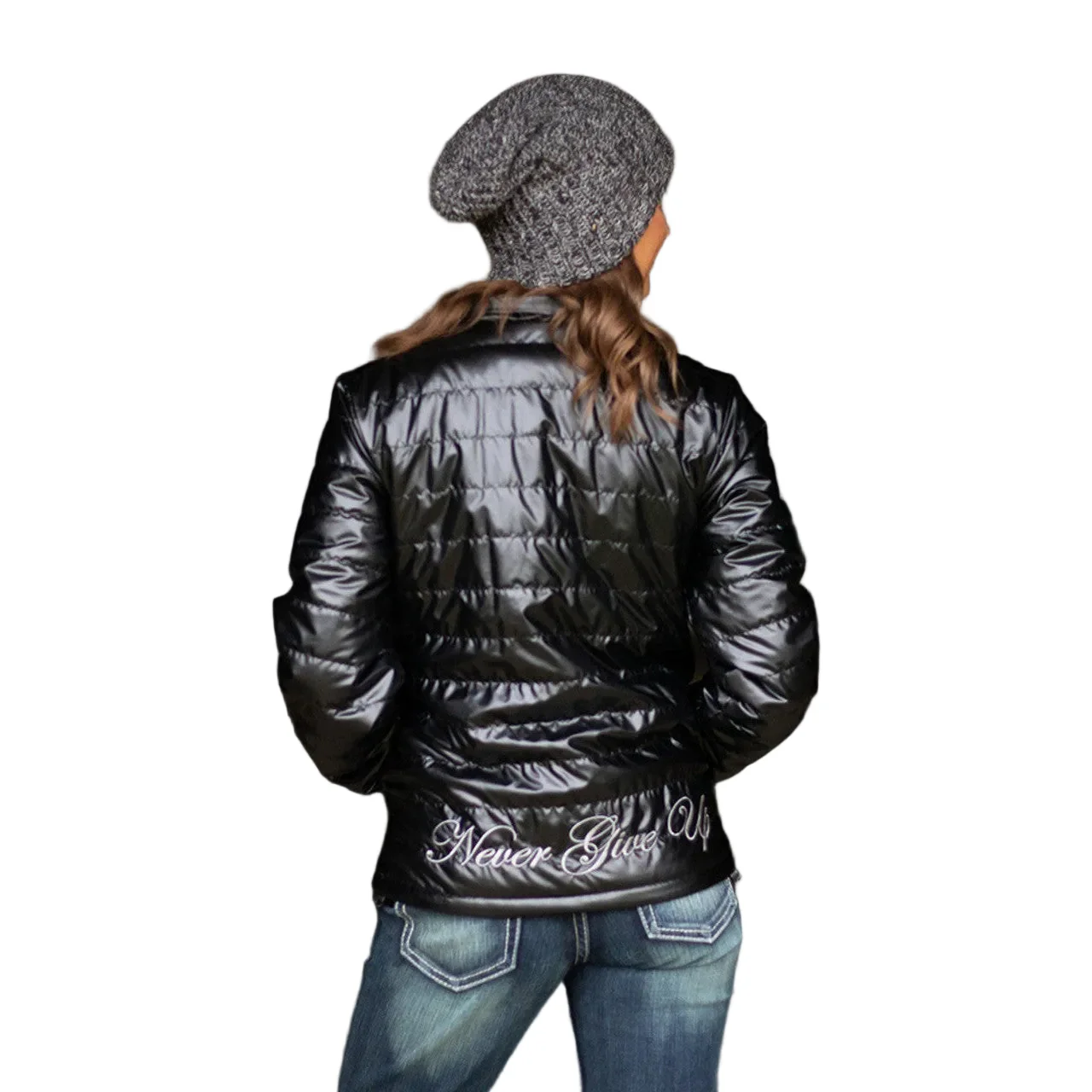 Cowgirl Tuff Women's Jacket w/Embroidered Logo - Black - Image 2