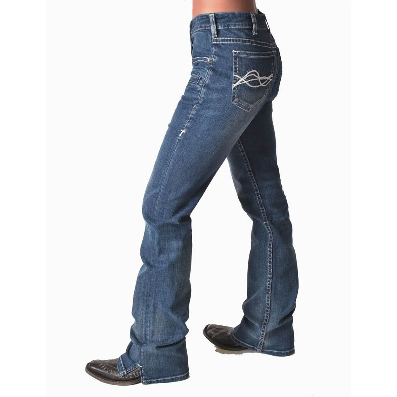 Cowgirl Tuff Women's Legendary Light Jeans - Medium Wash - Image 5