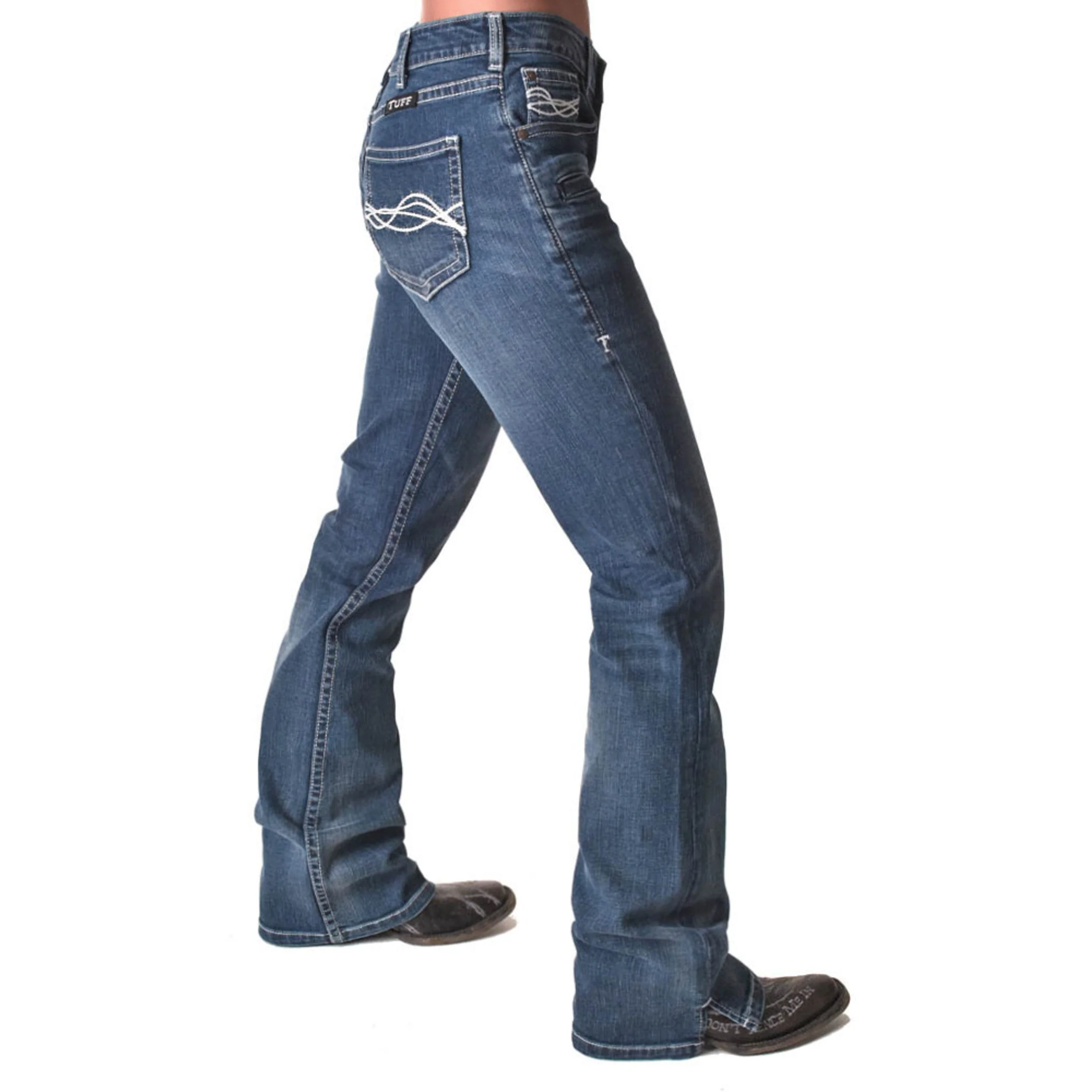 Cowgirl Tuff Women's Legendary Light Jeans - Medium Wash - Image 7