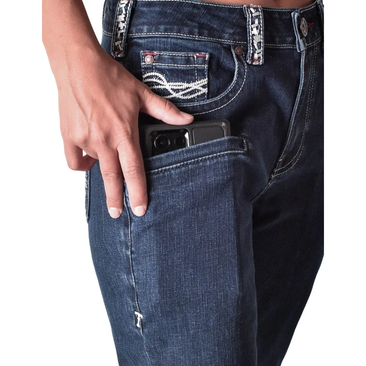 Cowgirl Tuff Women's XOXO Jean - Medium Wash - Image 4