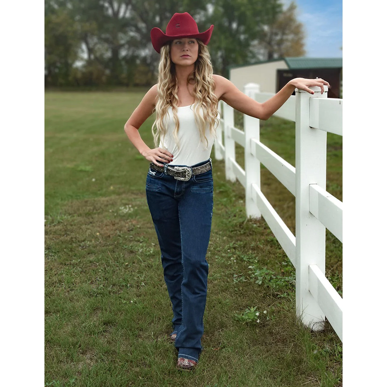 Cowgirl Tuff Women's XOXO Jean - Medium Wash - Image 5