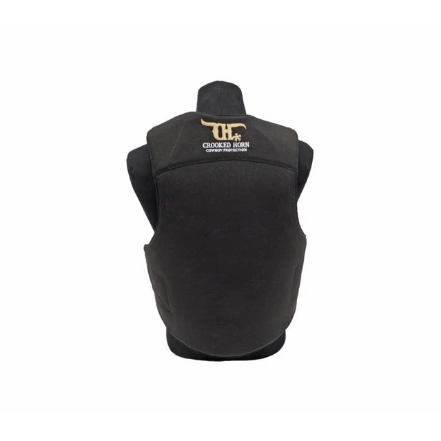 Crooked Horn Youth Bullrider/Bullfighter Pleather Vest - Black - Image 4