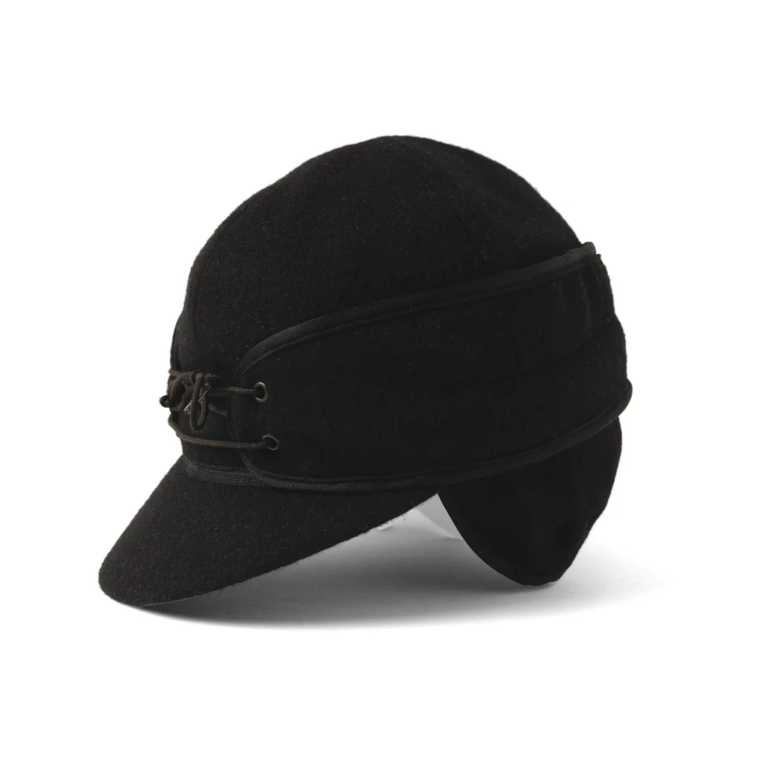 Crown Cap Classic Wool Blend Railroad Hat- Front Lace - Image 3