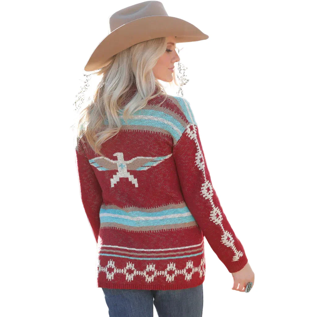 Cruel Women's Carlee Cardigan - Red - Image 2