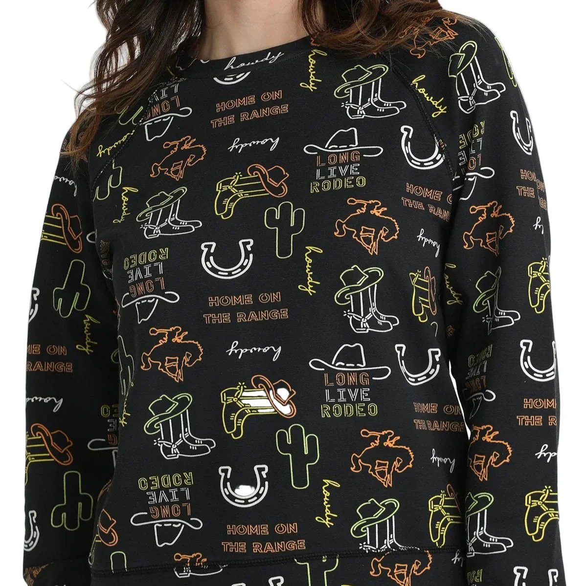 Cruel Women's Long Sleeve Live Rodeo Sweatshirt- Black - Image 2