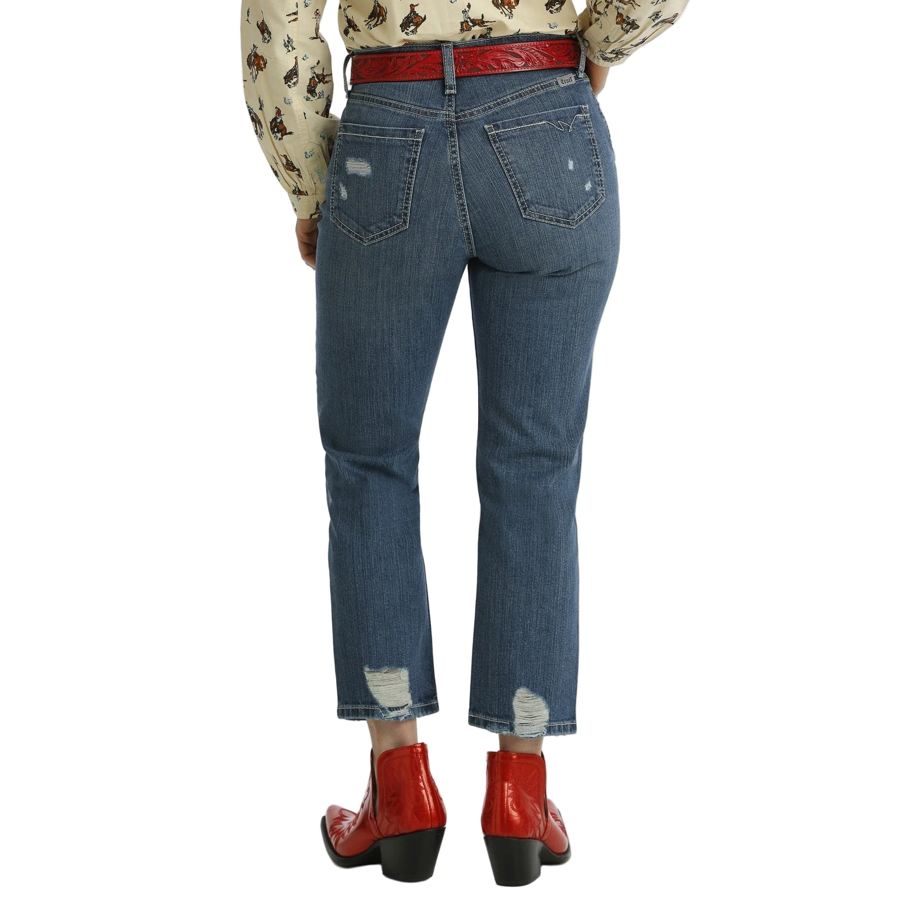 Cruel Women's Quinn Crop Jeans - Medium Stonewash - Image 2