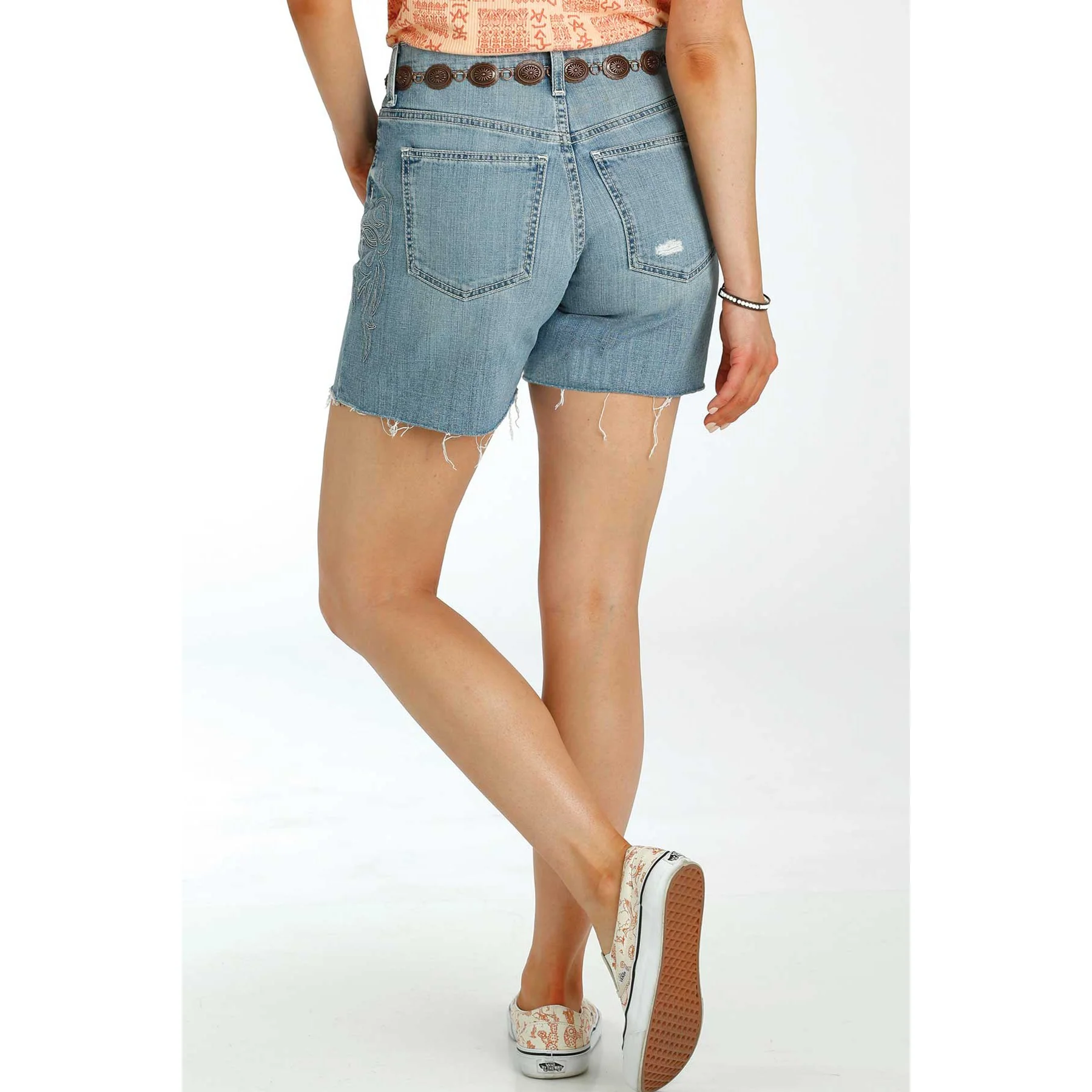 Cruel Girl Women's Quinn Shorts - Light Stone Indigo - Image 2