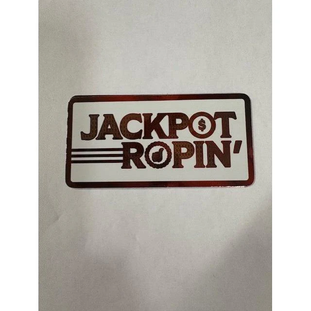 Dally Up Caps Rectangle Jackpot Ropin Sticker