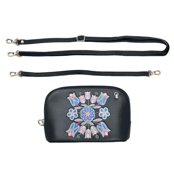 Deb Malcolm Silver Threads Convertible Crossbody Bag- Black - Image 2