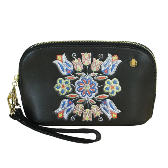 Deb Malcolm Silver Threads Convertible Crossbody Bag- Black - Image 3