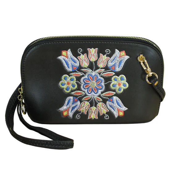Deb Malcolm Silver Threads Convertible Crossbody Bag- Black - Image 4