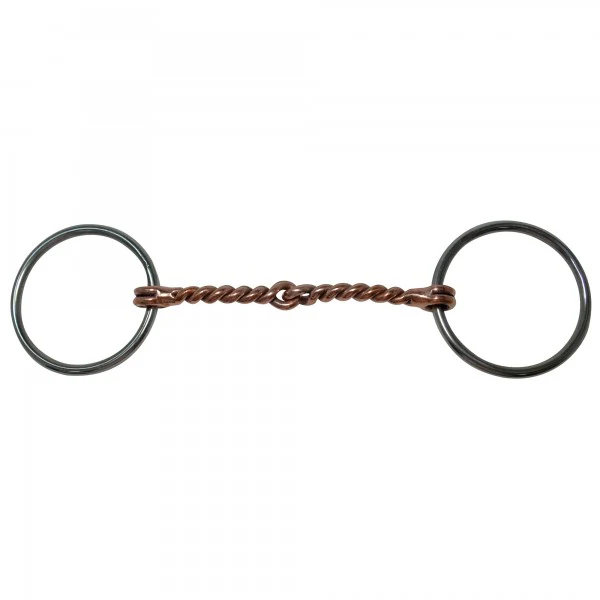 Reinsman Diamond R Medium Twisted Loose Ring Snaffle Bit
