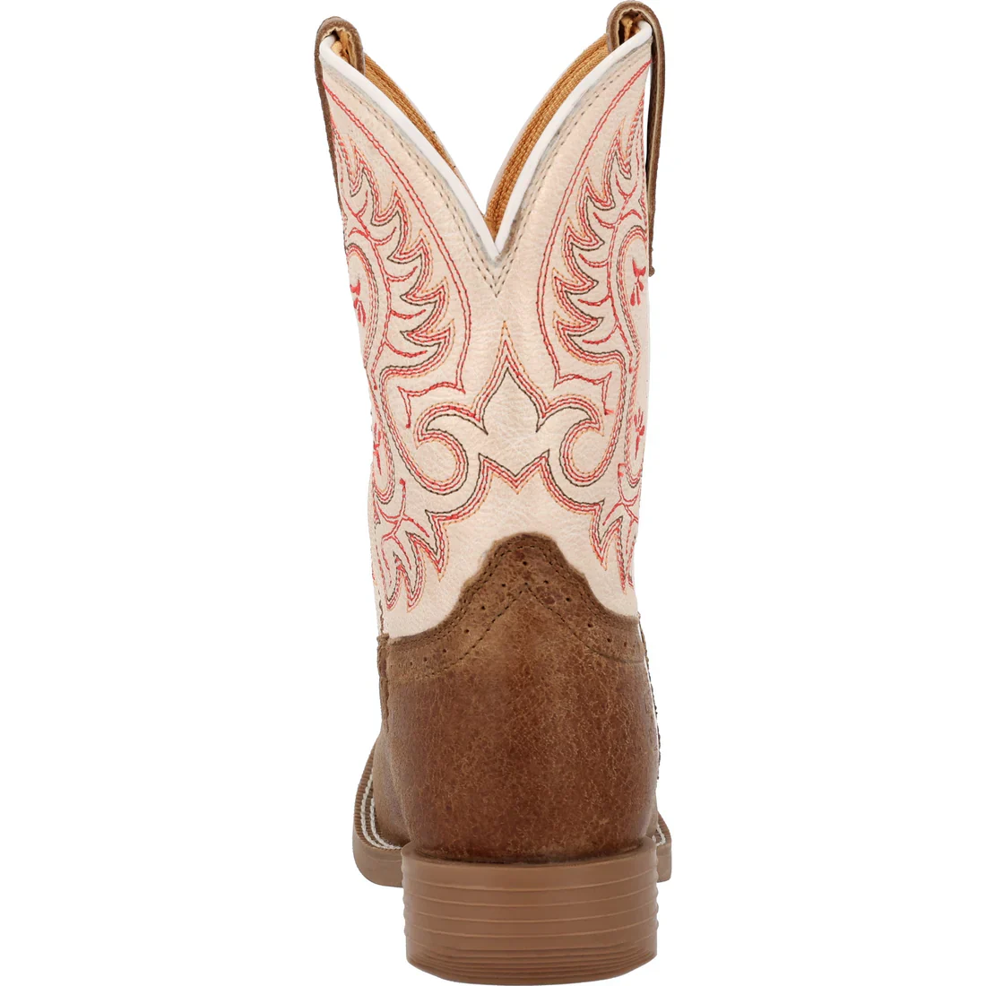Durango Kids Shyloh 8" Square Toe Western Boot - Honey Tan/Metallic Peach - Image 3