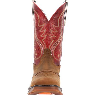Durango Men's Maverick XP 11" Ventilated w/Insulkul Work Boots - Briar Brown/Crimson Red - Image 4