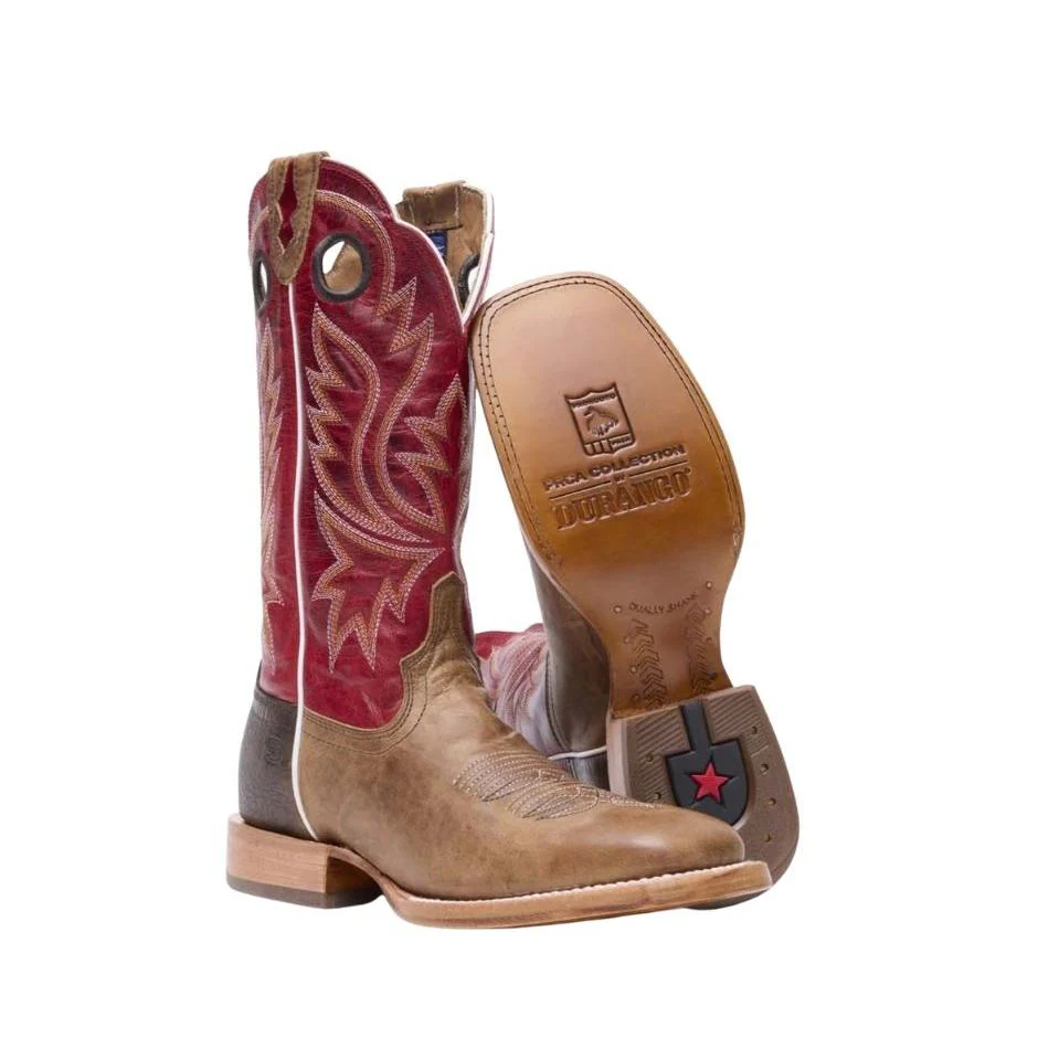 Durango Men's PRCA Collection Bison Western Boots - Sand Tobacco/Cayenne - Image 2