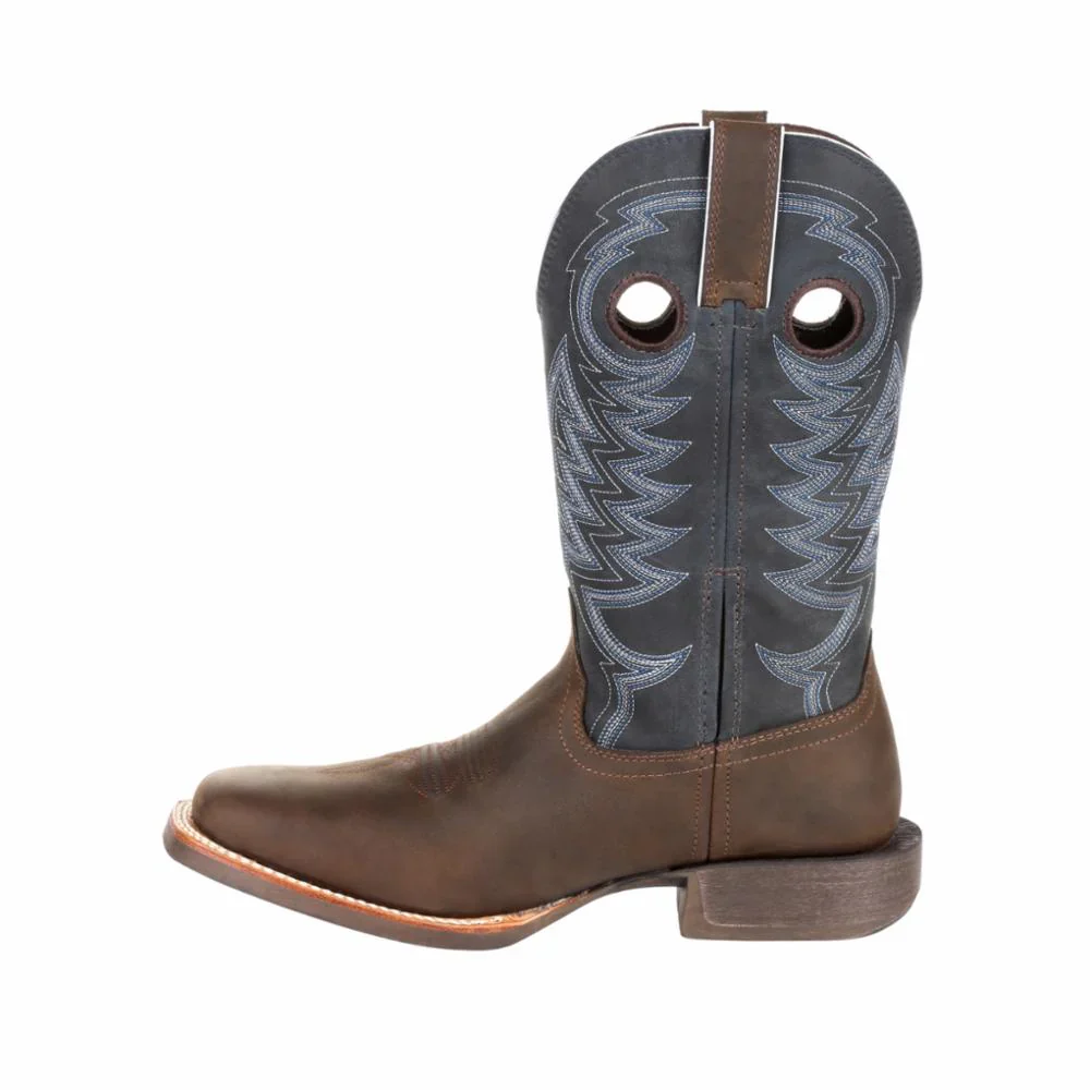 Durango Men's Rebel Pro 12" Western Boot - Belgian Brown Denim Blue - Image 3