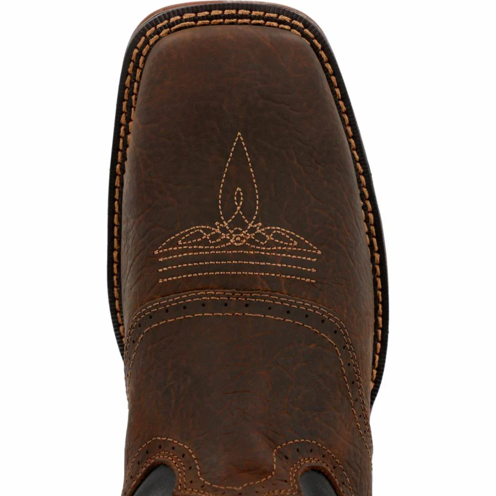 Durango Rebel Men's 11" Western Boot- Tabacco Leaf/Black - Image 5
