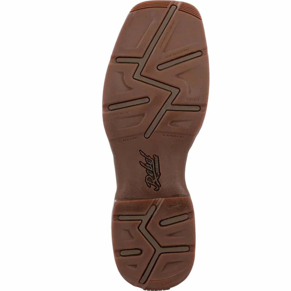 Durango Rebel Men's 11" Western Boot- Tabacco Leaf/Black - Image 6