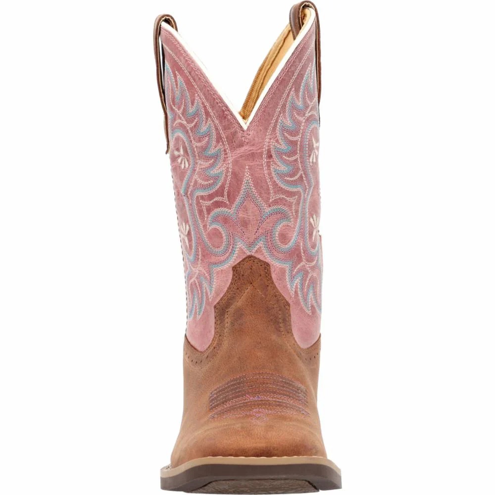 Durango Women's Shyloh 10" Western Boot - Rusty Brown/Dusty Rose - Image 2