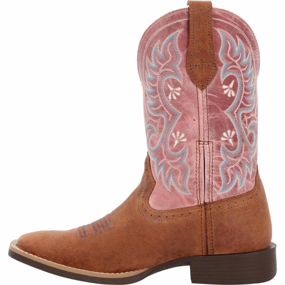 Durango Women's Shyloh 10" Western Boot - Rusty Brown/Dusty Rose - Image 3