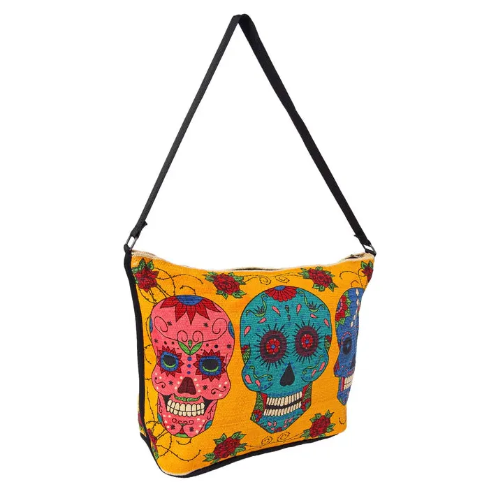 El Paso Day of the Dead Cotton Stencil Purse