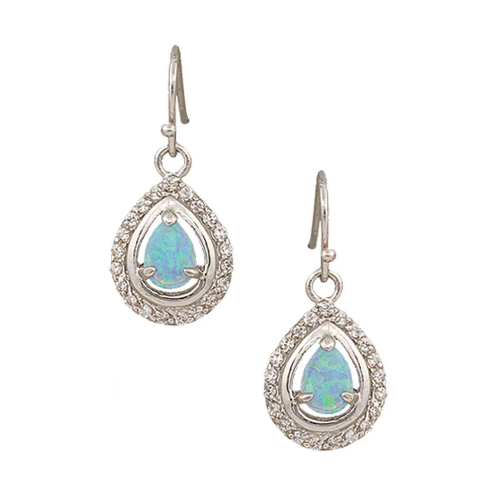 Montana Silversmiths Oval River Lights on Ice Teardrop Earrings
