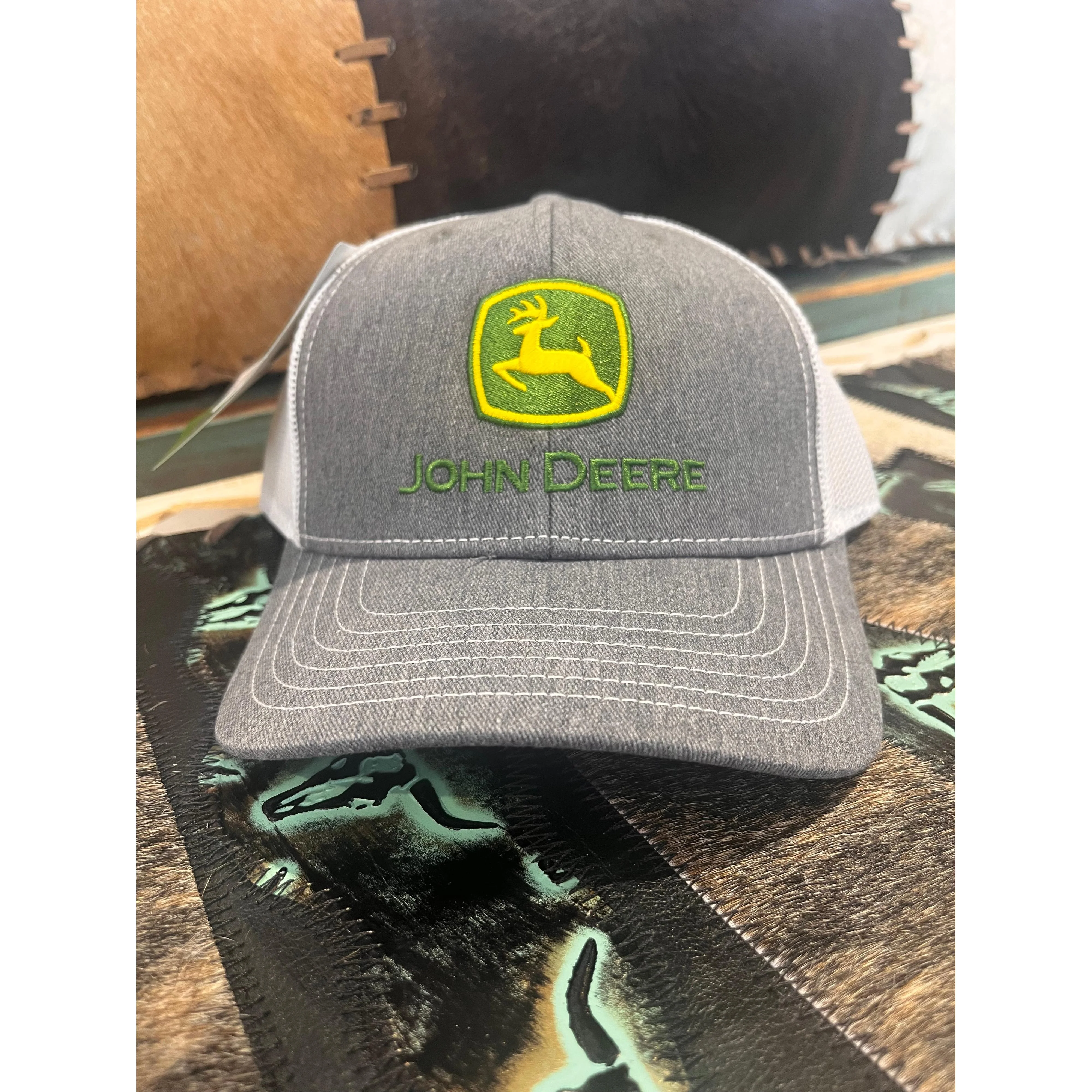 John Deere Trademark Cap - Heather Grey/White - Image 2