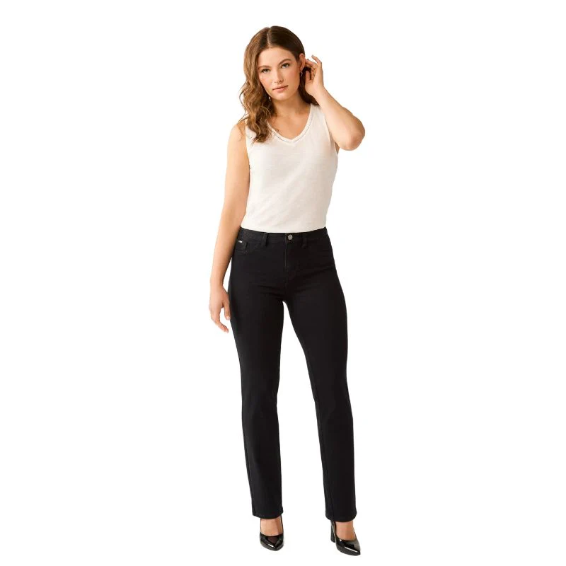 FDJ Women's Beyond Denim Straight Leg Jean - Dark Wash