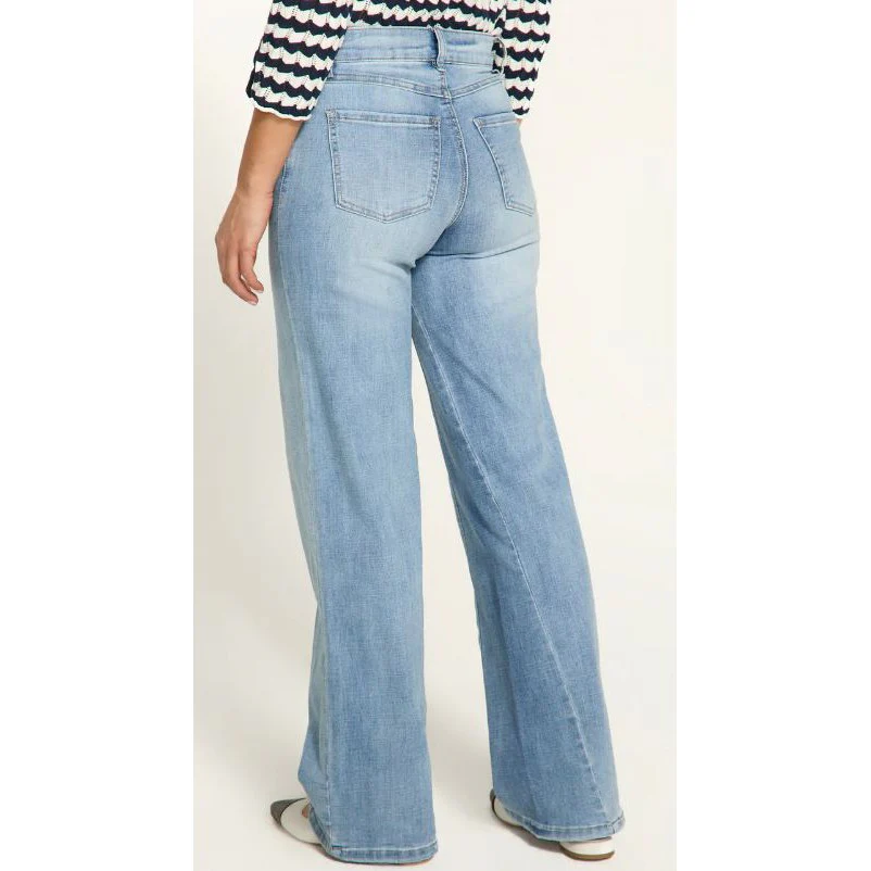 FDJ Women's Christina Wide Leg High Rise Jeans- Light Blue - Image 2
