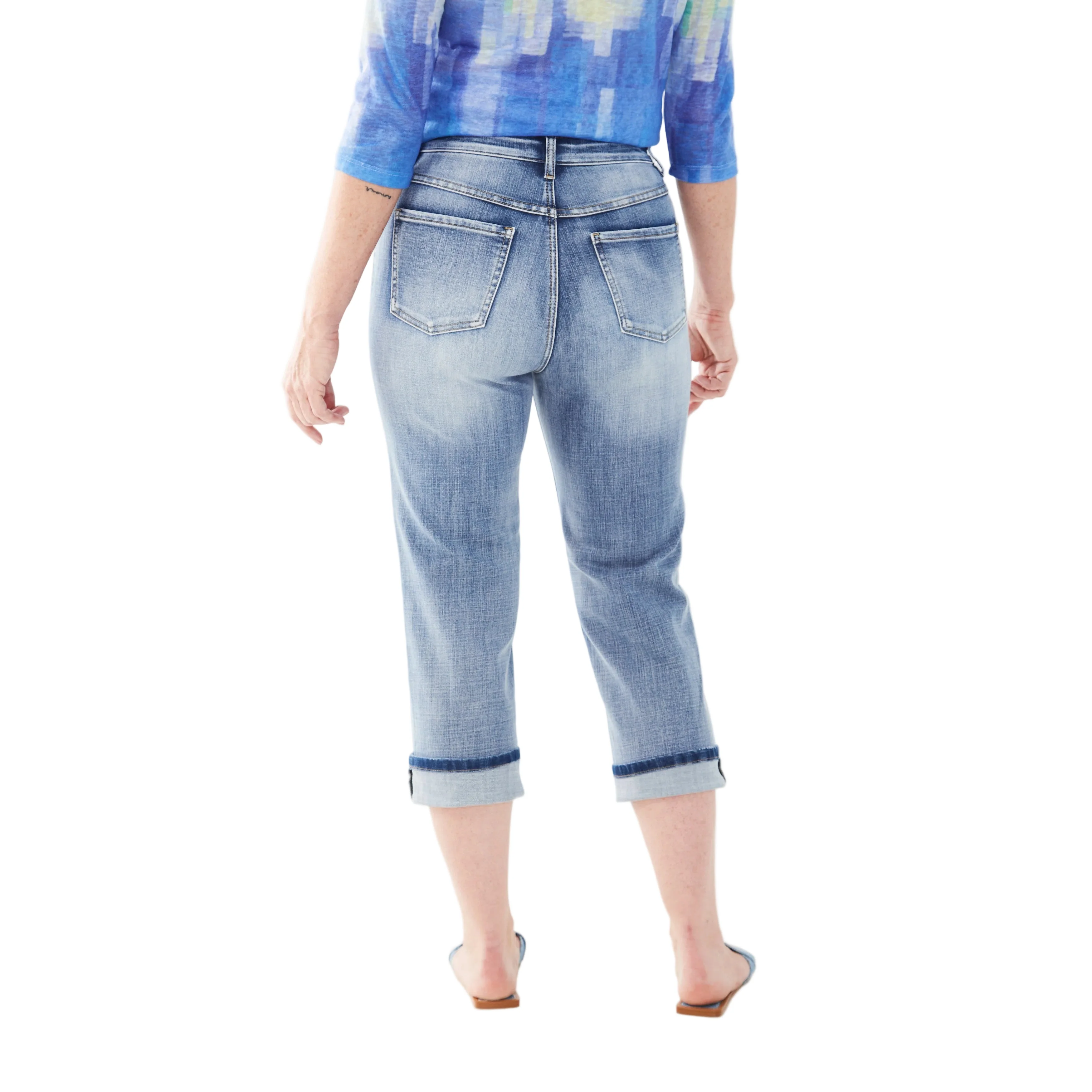 FDJ Women's Suzanne Denim Capris - Medium Vintage - Image 2